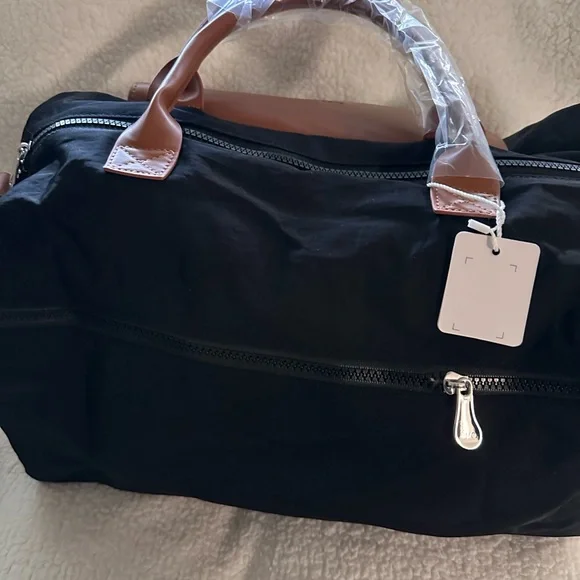 ALO Yoga Black Duffel with Brown Trim - Picture 8 of 11